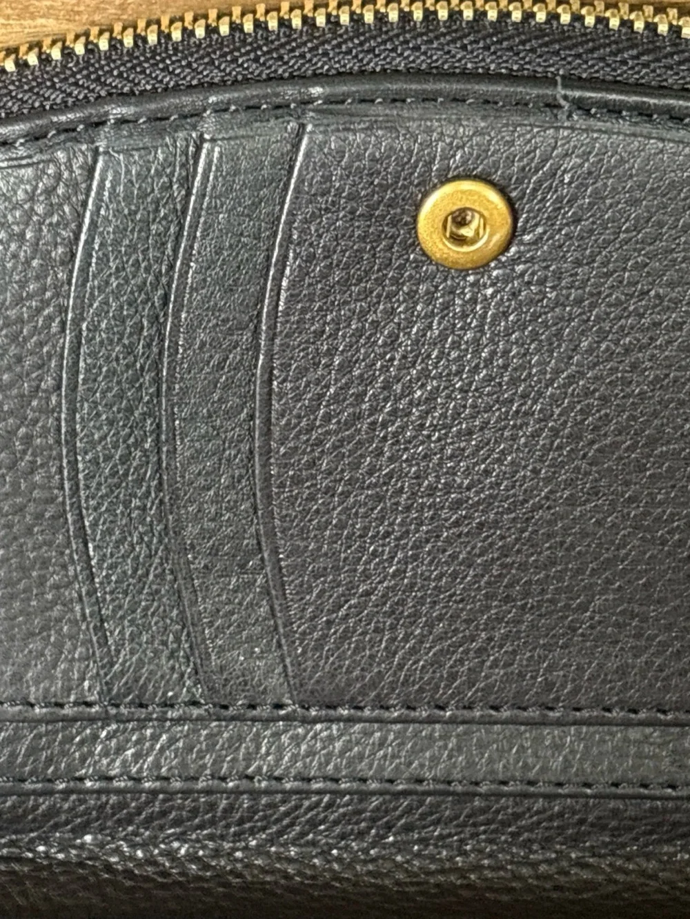 Margot New York Black Leather Compact Wallet